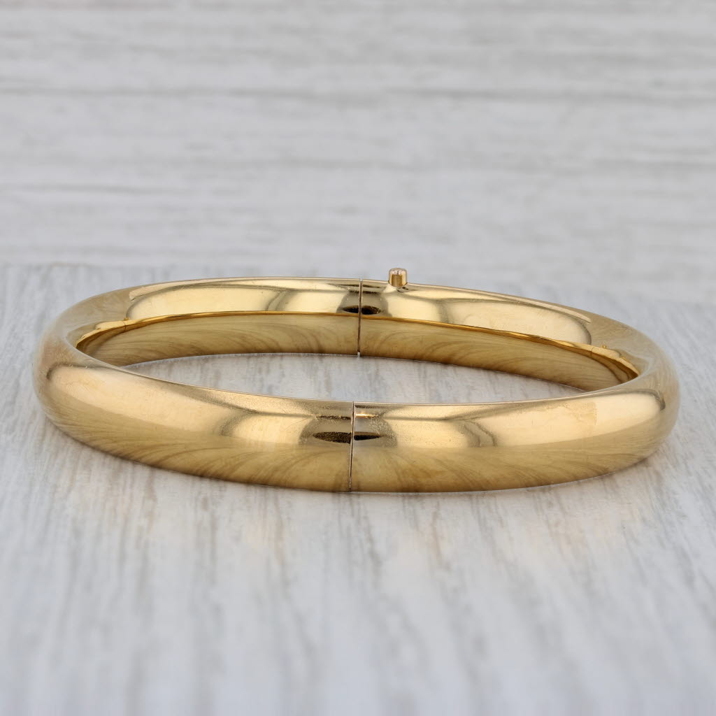 Gray Vintage Carl Art Bangle Bracelet Gold Filled 7" 8.3mm