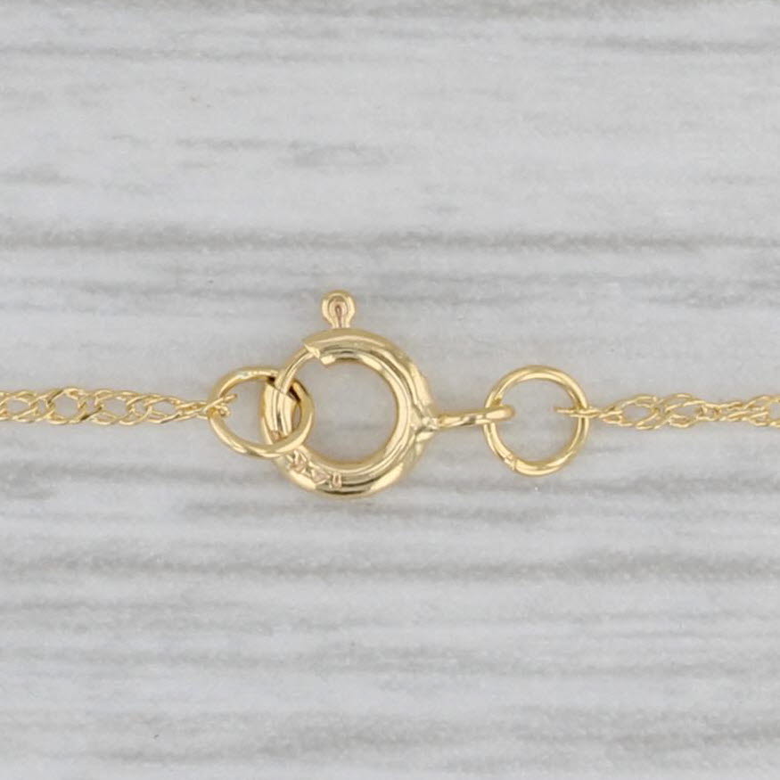 Gray New Cultured Pearl Diamond Pendant Necklace 14k Yellow Gold 18" Singapore Chain
