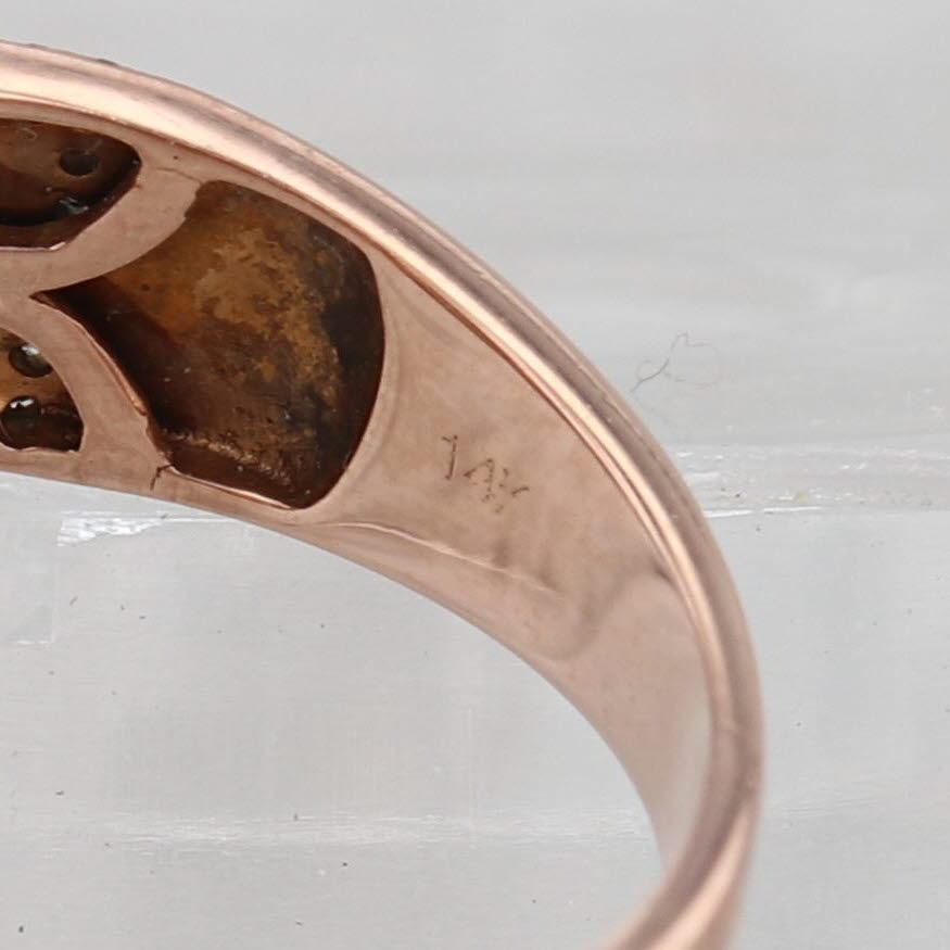 Le Vian 1.15ctw Diamond Ring 14k Rose Gold Size 8.75 Wedding Anniversary Band