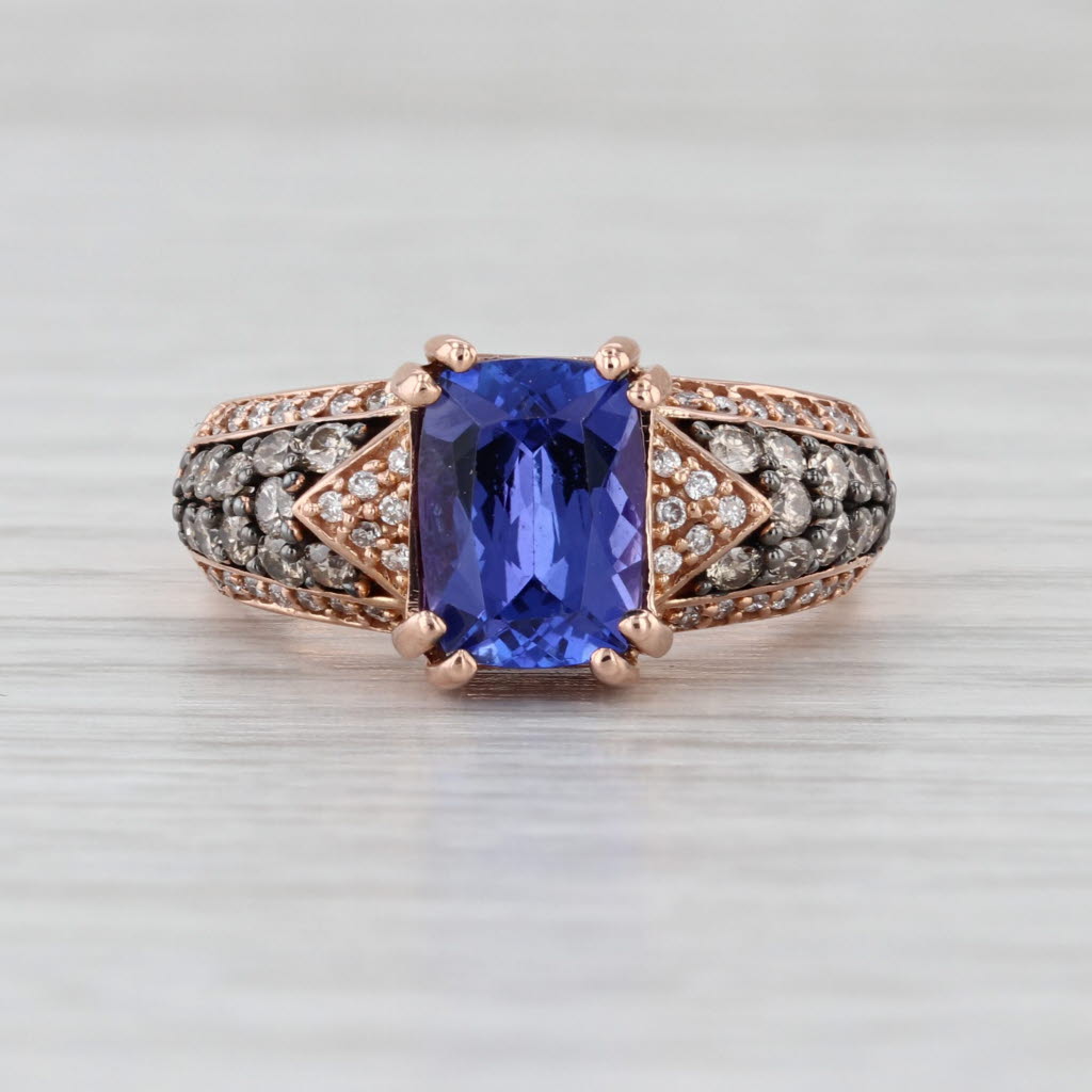 Le Vian 2.28ctw Tanzanite Diamond Ring 14k Rose Gold Size 6.75 - 7 Engagement