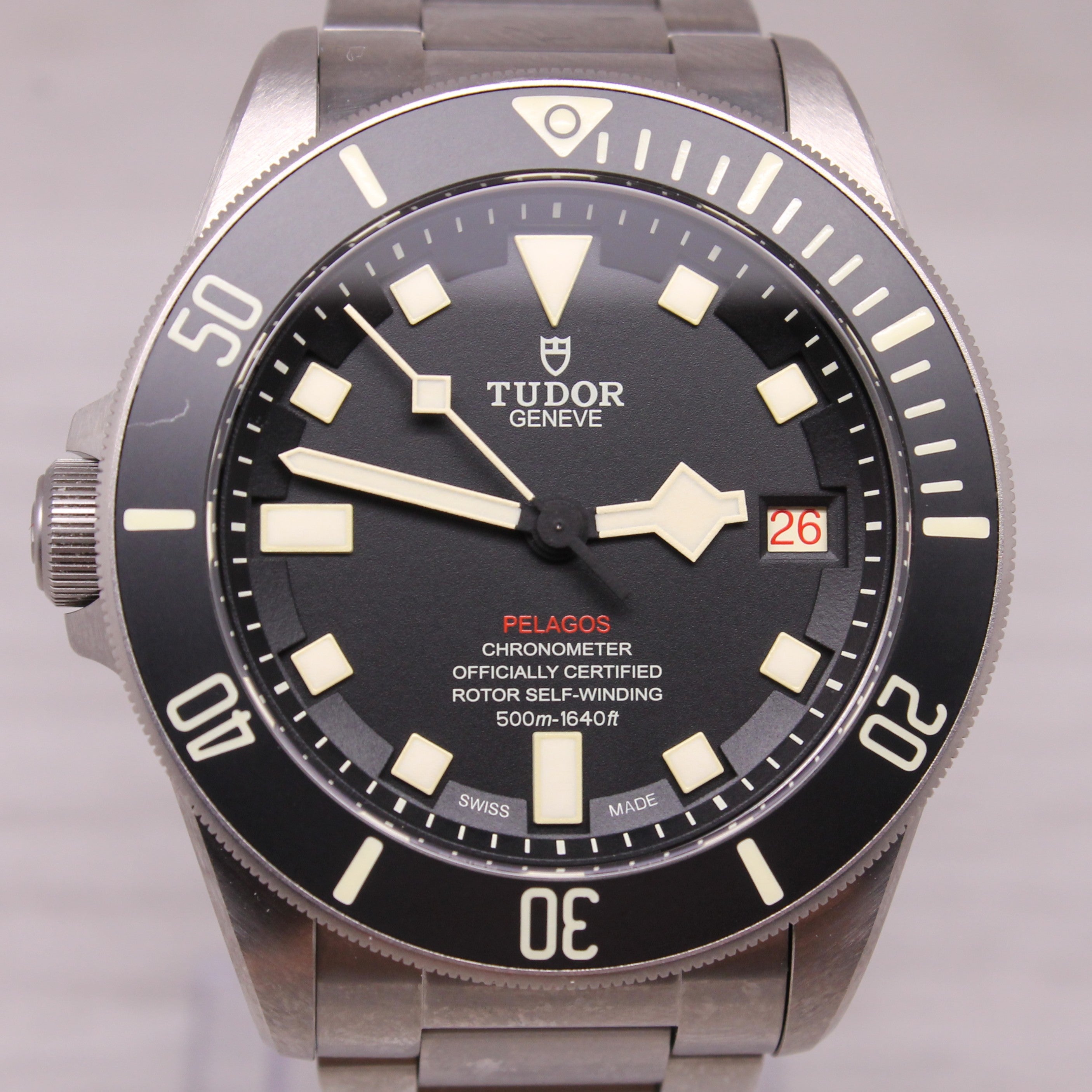Tudor LHD Lefty Titanium Pelagos 42mm Automatic Mens Divers Watch w Box 25610TN