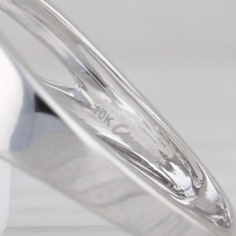 0.12ctw Diamond Bypass Ring 10k White Gold Size 7.25