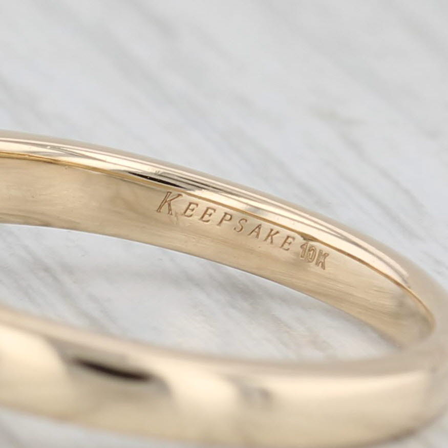 Light Gray 0.18ctw Diamond Cluster Engagement Ring 10k Gold Size 6.75 Marquise Bypass