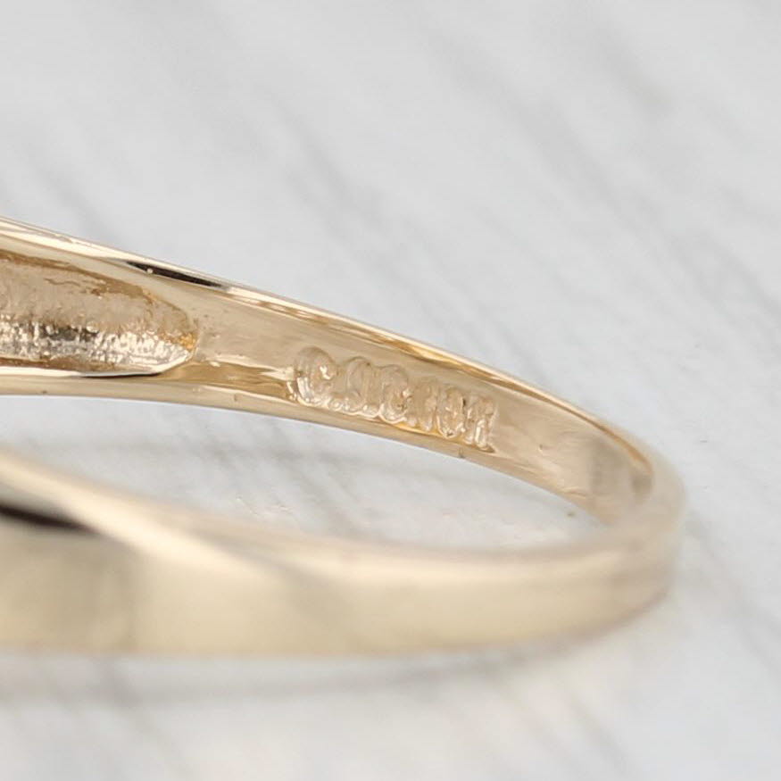 Light Gray 1.70ct Orange Citrine Ring 10k Yellow Gold Size 8 Oval Solitaire