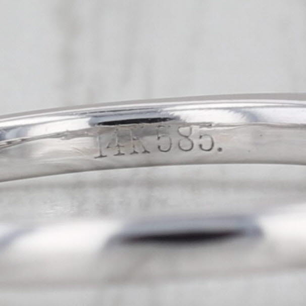 0.32ctw Diamond Wedding Band 14k White Gold Size 7.5 Stackable Anniversary Ring