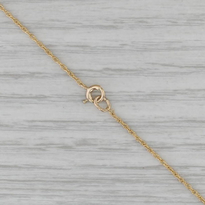 17.75" Rope Chain Necklace 0.9mm 14k Yellow Gold