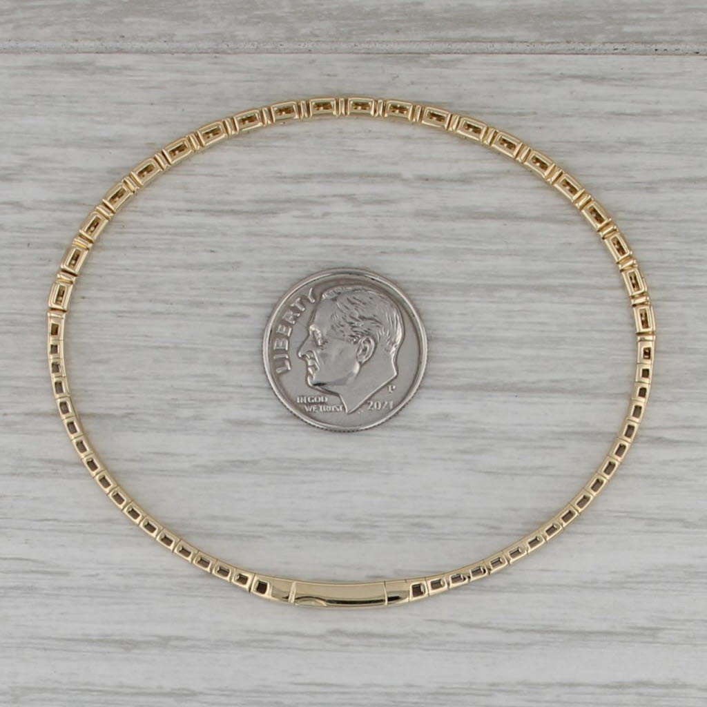 New Flexible Bangle Bracelet 14k Yellow Gold 7" 2.3mm