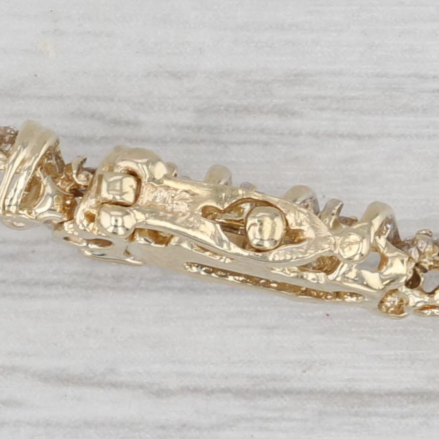 1.70ctw Diamond Tennis Bracelet 14k Yellow Gold 5.25" 5.2mm