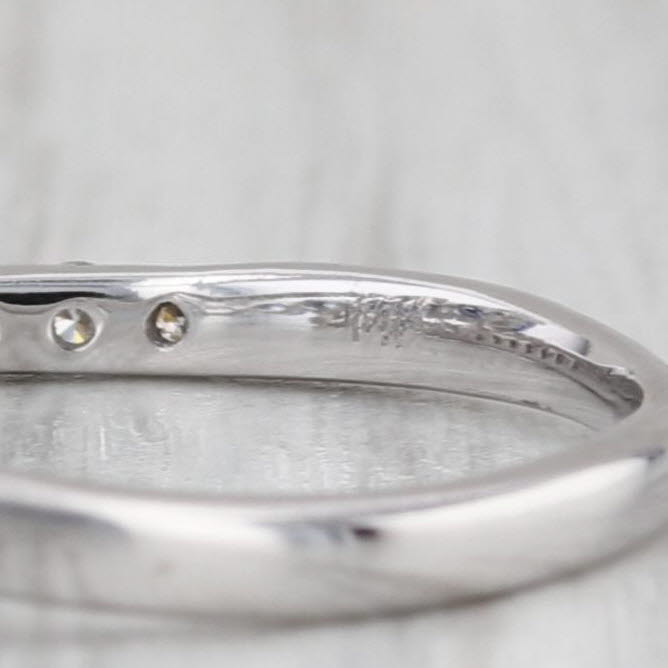 Le Vian Blue Sapphire Diamond Bypass Ring 14k White Gold Size 7