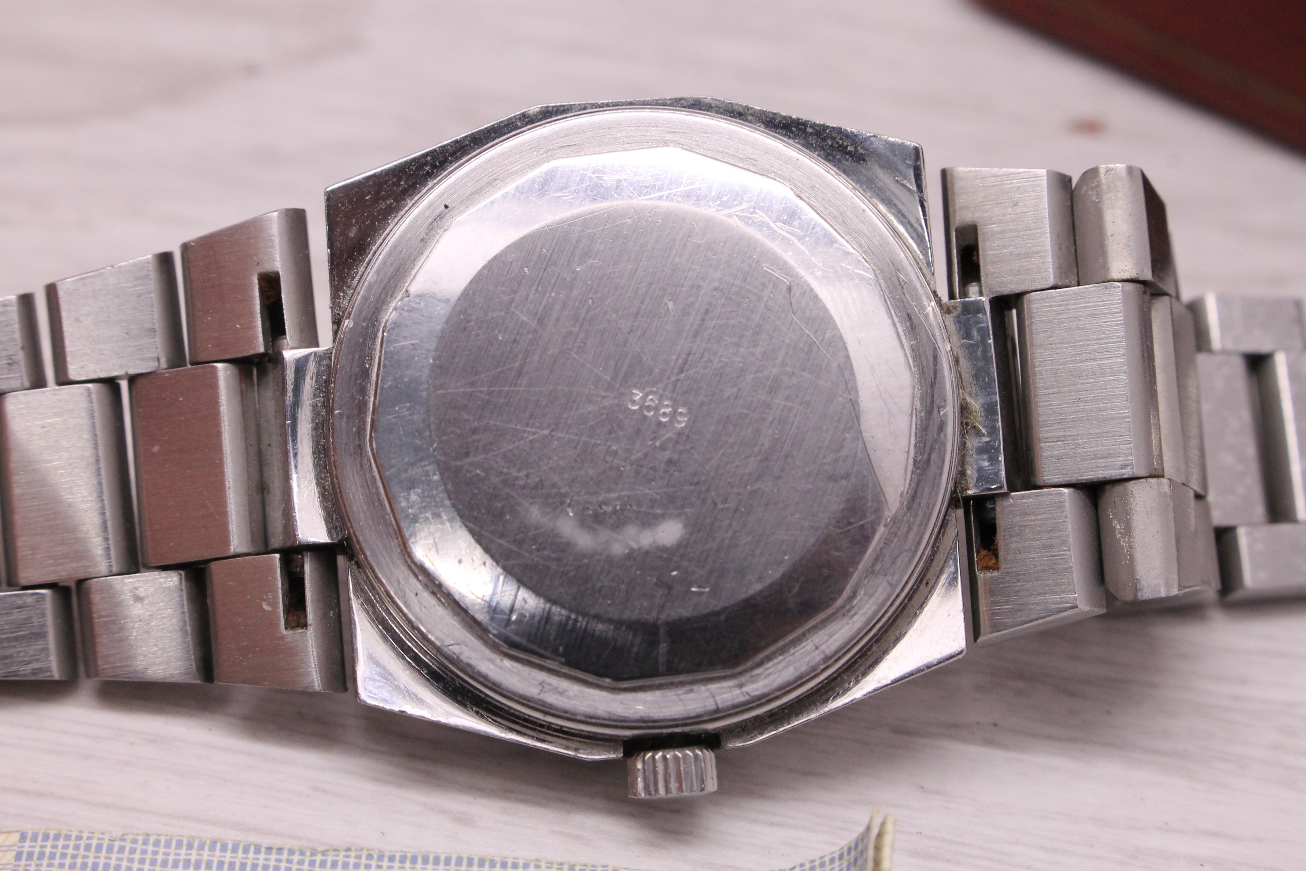 Gray Vintage 1970's Concord Chronometer Mens Steel Integrated Sport Watch w Box COSC
