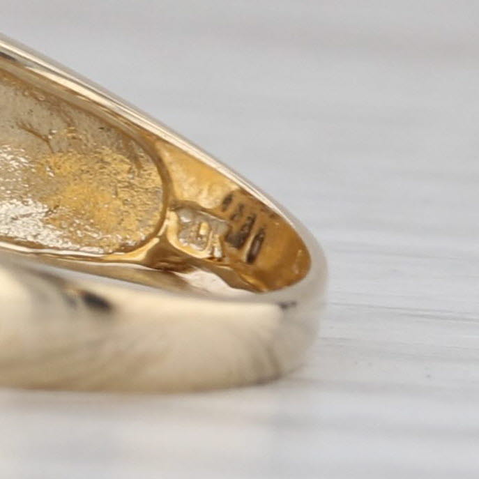 Citrine Champagne Diamond Ring 10k Yellow Gold Size 8.25 Cocktail
