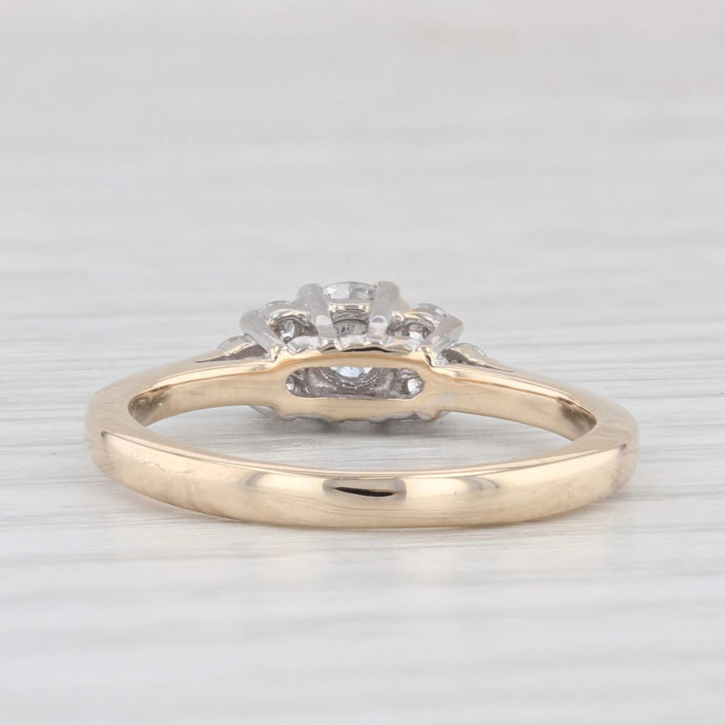 Light Gray 0.45ctw Round Diamond Engagement Ring 14k Yellow Gold Size 5.75