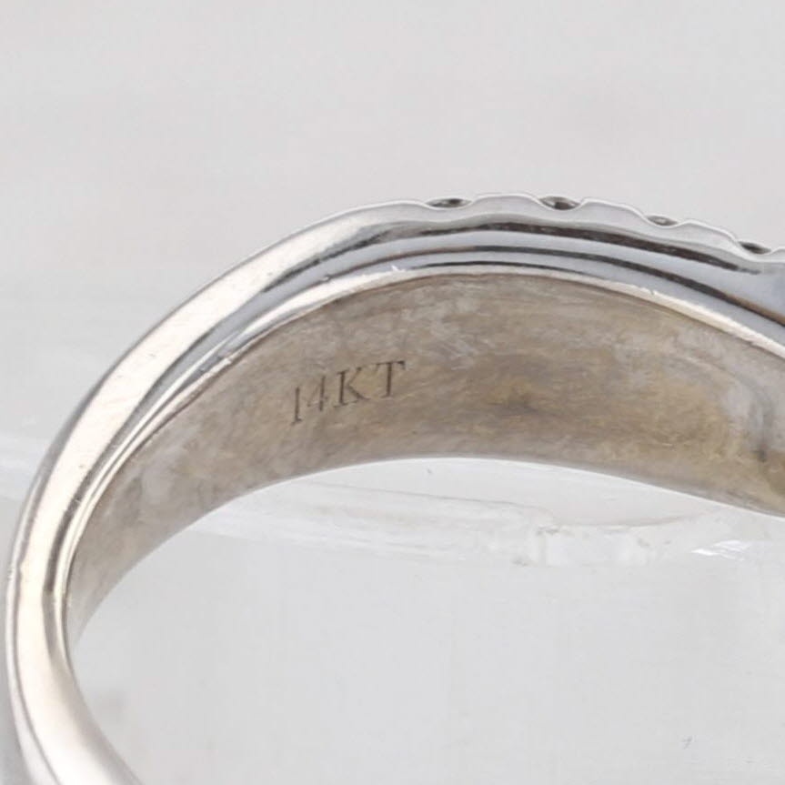 Light Gray Vera Wang 2.30ctw Diamond Engagement Ring 14k White Gold Size 4 3-Stone Halo