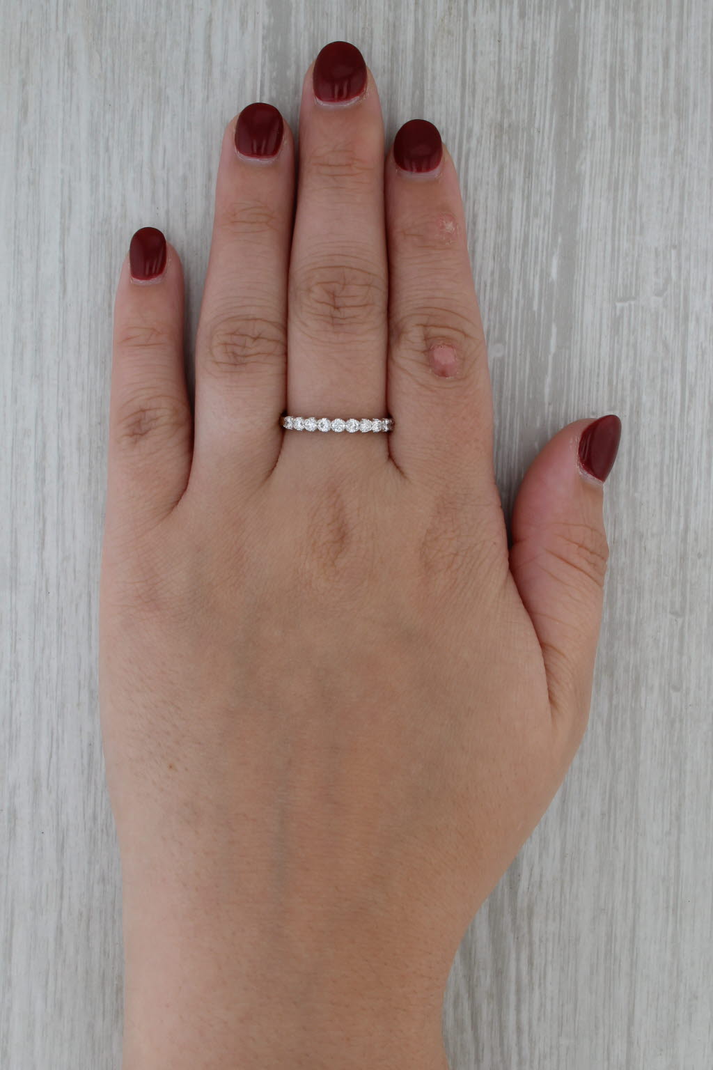 0.50ctw Diamond Wedding Band 18k White Yellow Gold Stackable Ring Size 9