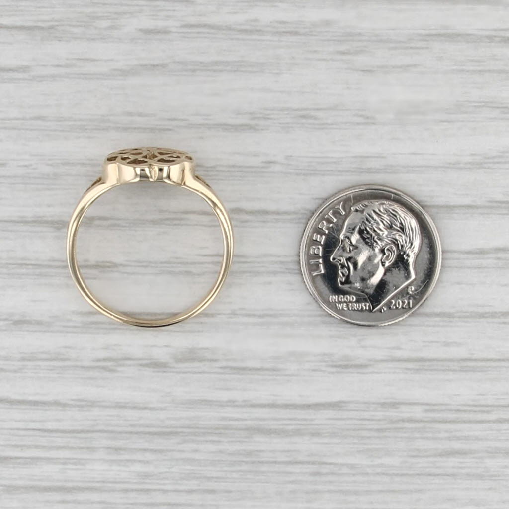 Vintage Celtic Knot Ring 9k Yellow Gold Size 8.25 British Hallmarks