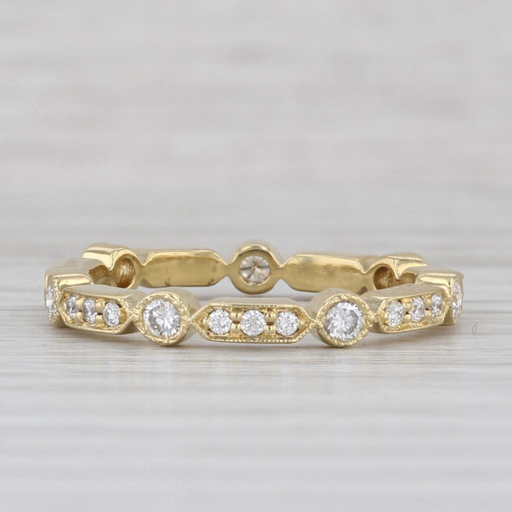 Penny Preville 0.35ctw Diamond Eternity Band 18k Gold Stackable Wedding Ring