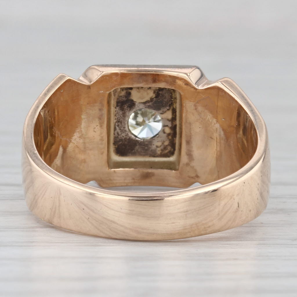 Light Gray New 0.53ct Diamond Masonic Ring 10k Gold Shriners Scottish Rite Size 10.5 GIA