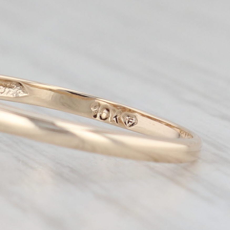 Light Gray 0.12ctw Diamond Cluster Engagement Ring 10k Yellow Gold Size 7