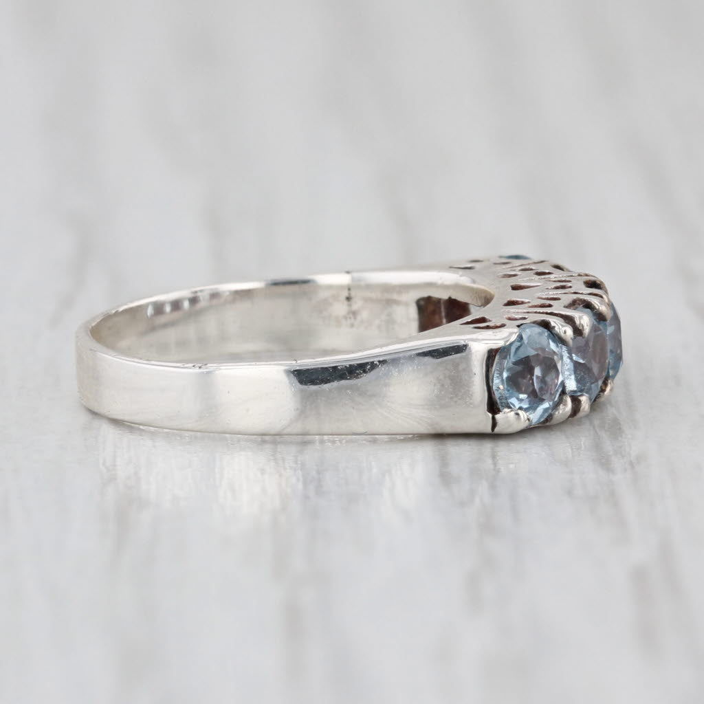 1.40ctw Lab Created Spinel Ring Sterling Silver Size 4.25 Stackable