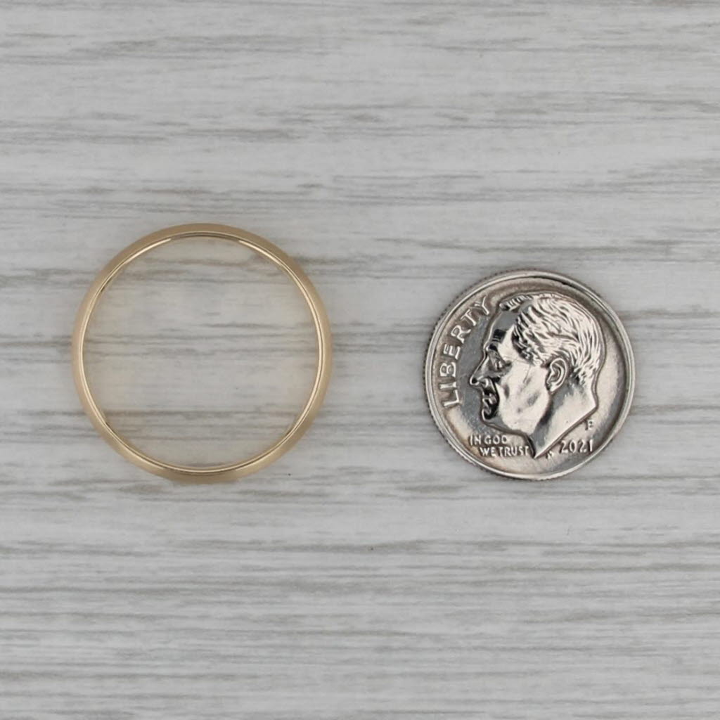 New Brushed Gold Wedding Band 10k Yellow Gold Size 8 Ring Stackable