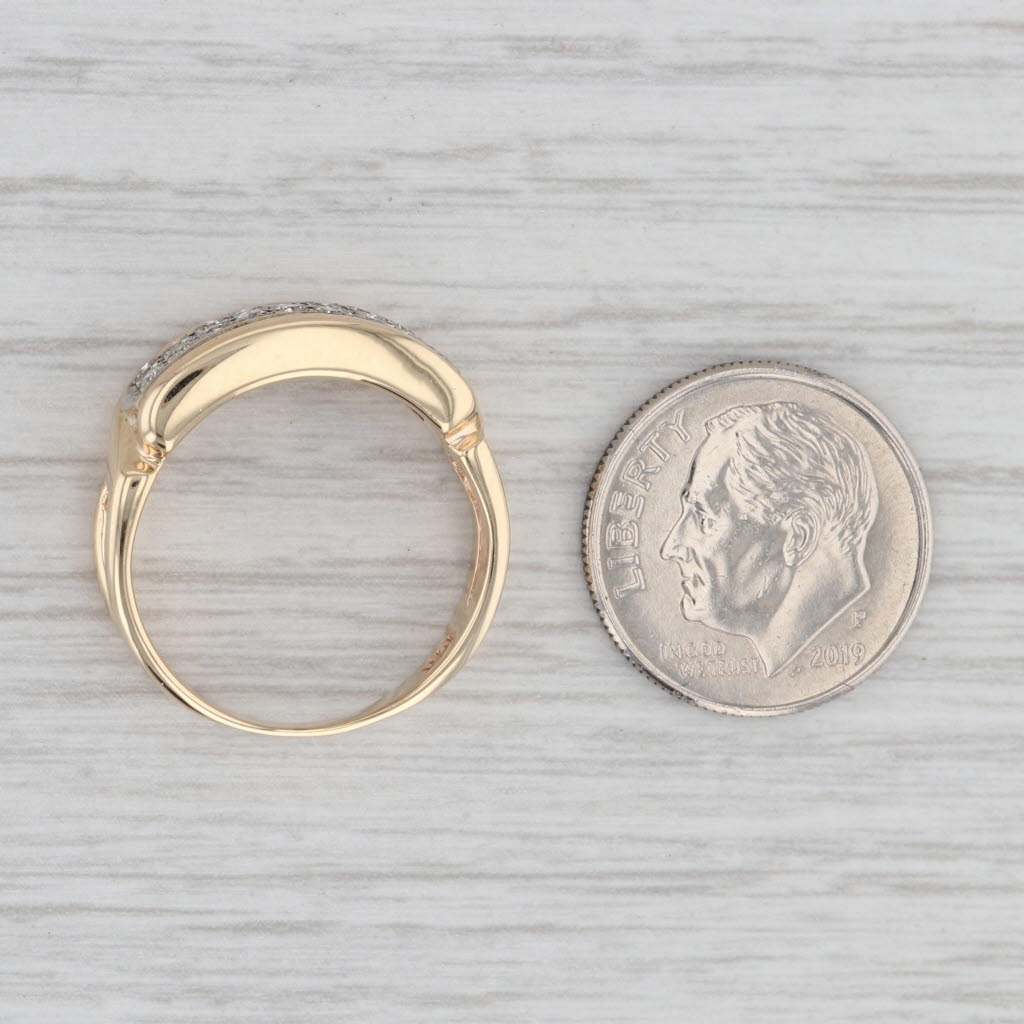 Gray 0.25ctw Diamond Ring 14k Yellow Gold Size 7 Wedding Band