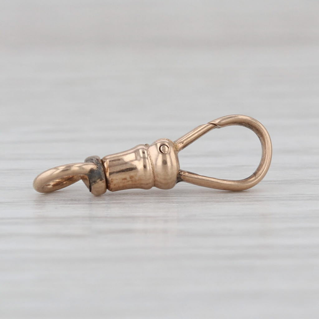 Antique Spring Hook Dog Clip Clasp 10k Yellow Gold Findings Jewelry Making