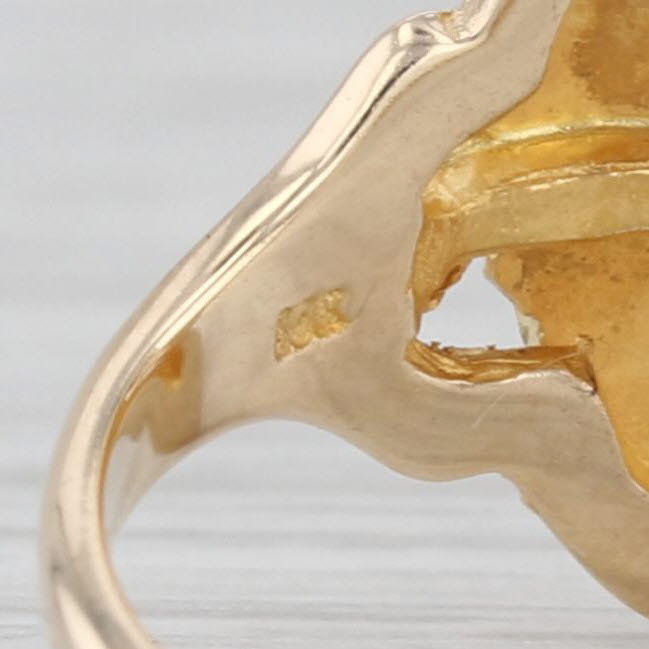 Stamper Black Hills Gold Leaf Ring 10k Yellow Rose Green Gold Size 5.75