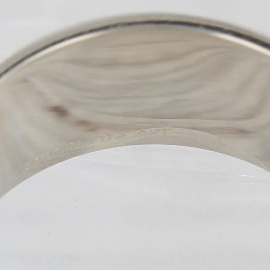 Gray Floral 2-Stone Ring 14k Yellow White Gold Size 6 Wide Band