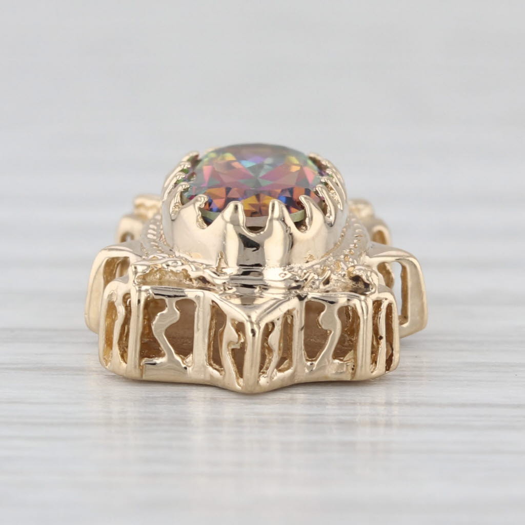 Richard Klein 2.30ctw Purple Mystic Topaz Slide Bracelet Charm 14k Yellow Gold