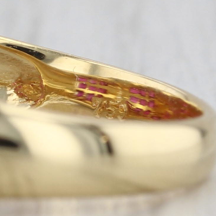 0.99ctw Ruby Diamond Ring 18k Yellow Gold Size 6.5
