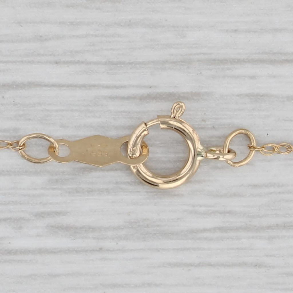Gray 0.60ct Lab Created Ruby Pendant Necklace 14k Yellow Gold 18" Rope Chain