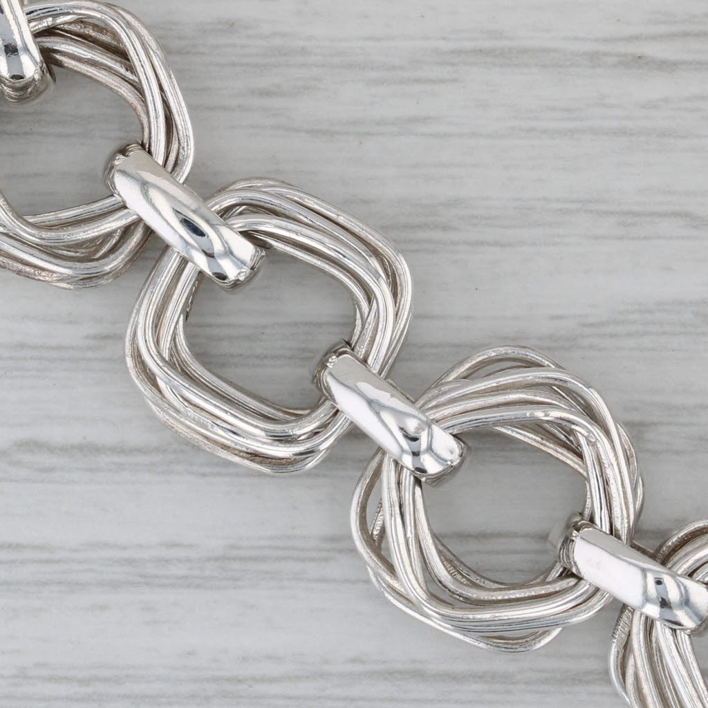 Gray Silpada Cable Chain Bracelet Sterling Silver Statement 6.75" Toggle Clasp B1958