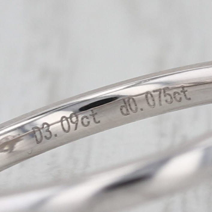 New IGI 3.16ctw Marquise Lab Grown Diamond Engagement Ring 14k White Gold Sz 6.5