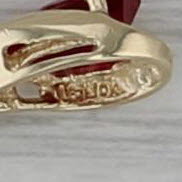 1.74ctw Pear Lab Created Ruby Diamond Teadrop Pendant 10k Yellow Gold