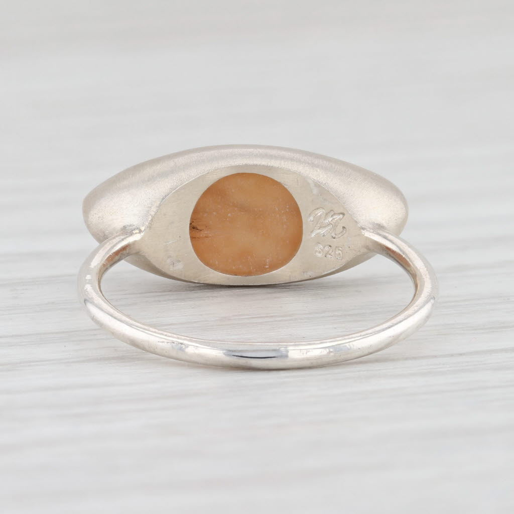 New Nina Wynn Sand Druzy Quartz Ring Sterling Silver Size 7 Statement