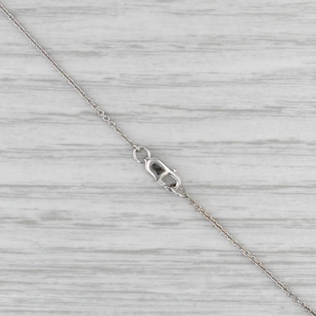 Teddy Bear Locket Pendant Necklace 14k Yellow White Gold 17.25 Cable Chain