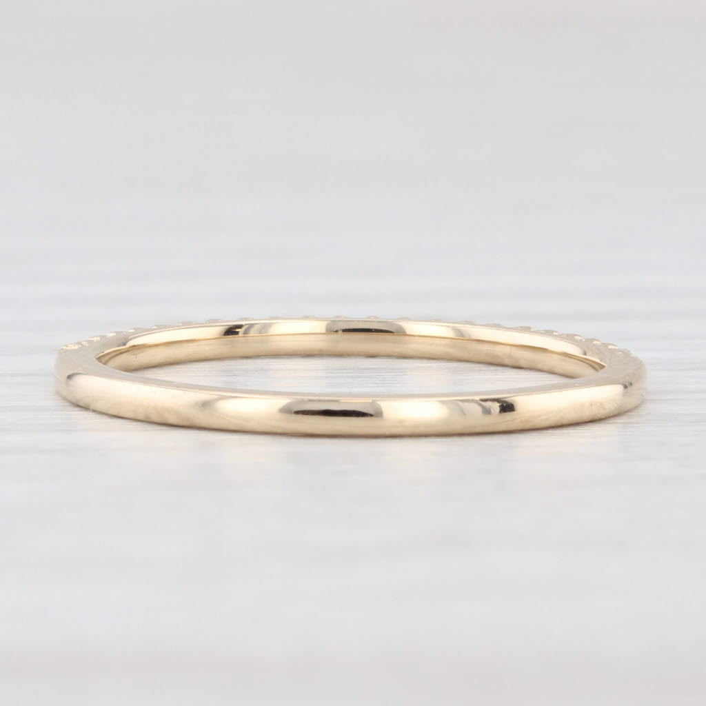 Light Gray New 0.10ctw Diamond Wedding Band 14k Yellow Gold Stackable Anniversary Ring 6.5