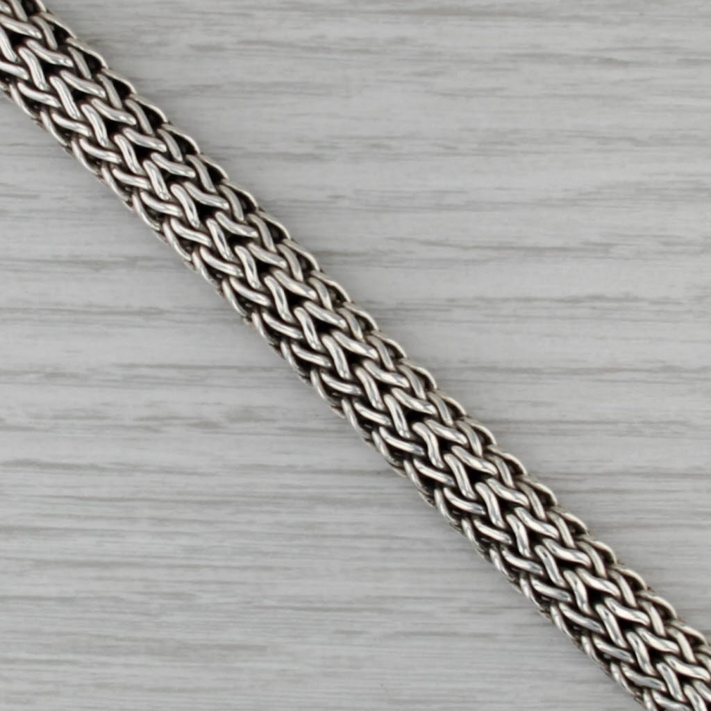 John Hardy Jaisalmer Dot Wheat Chain Bracelet Sterling Silver 18k Gold 6.75"
