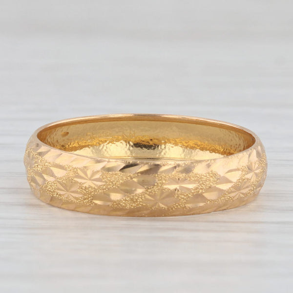 Textured Pattern Wedding Band 22k Yellow Gold Size 10.25-10.5 Ring