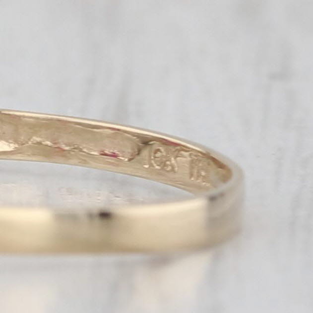 0.25ctw Ruby Diamond Stackable Ring 10k Yellow Gold Size 7