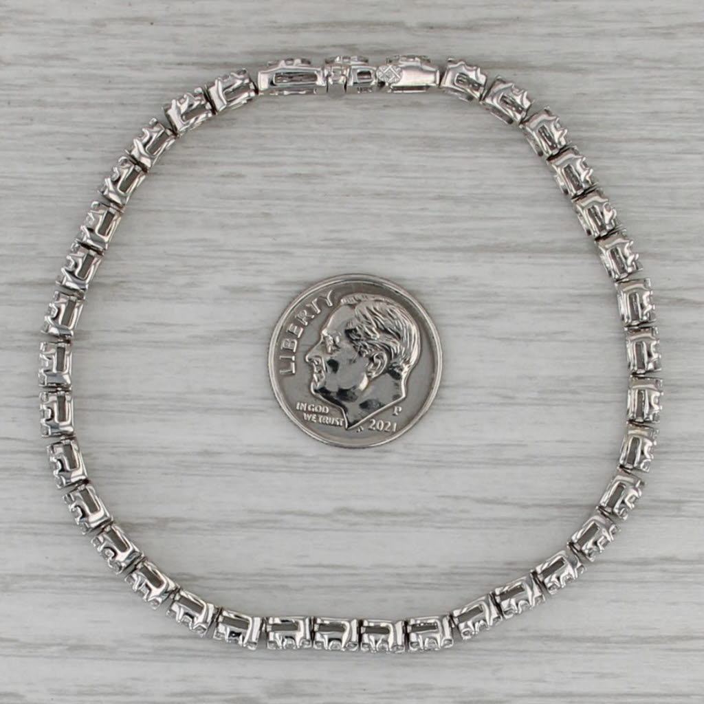 4.40ctw Diamond Tennis Bracelet 10k White Gold 7" 4.6mm