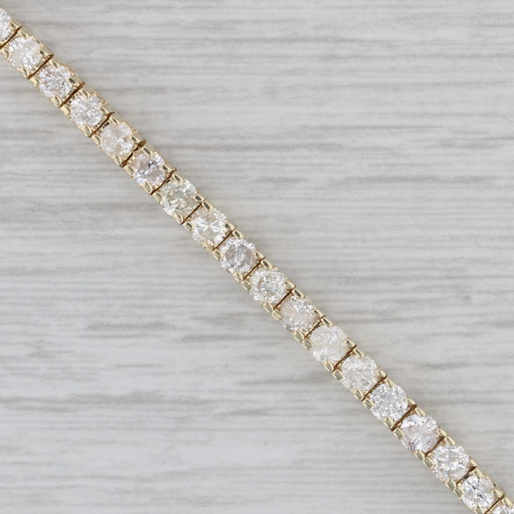 Gray 3ctw Diamond Tennis Bracelet 14k Yellow Gold 6.5" 2.8mm