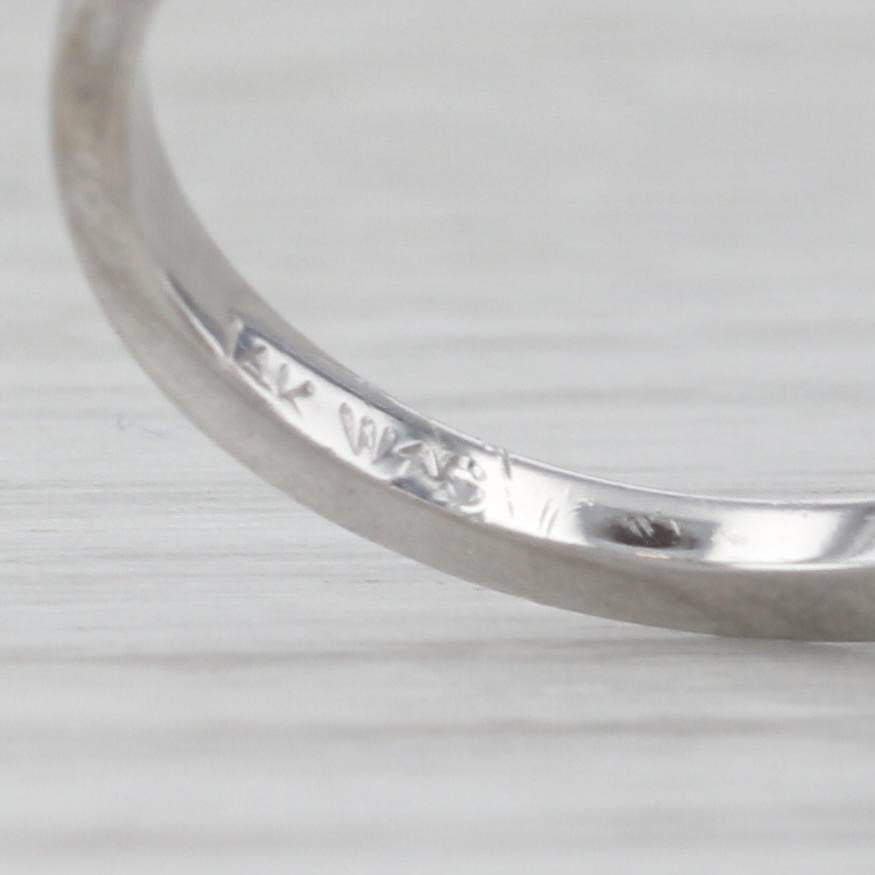Gray 0.64ctw Diamond Cluster Ring 14k White Gold Size 5.75 Cluster Cocktail