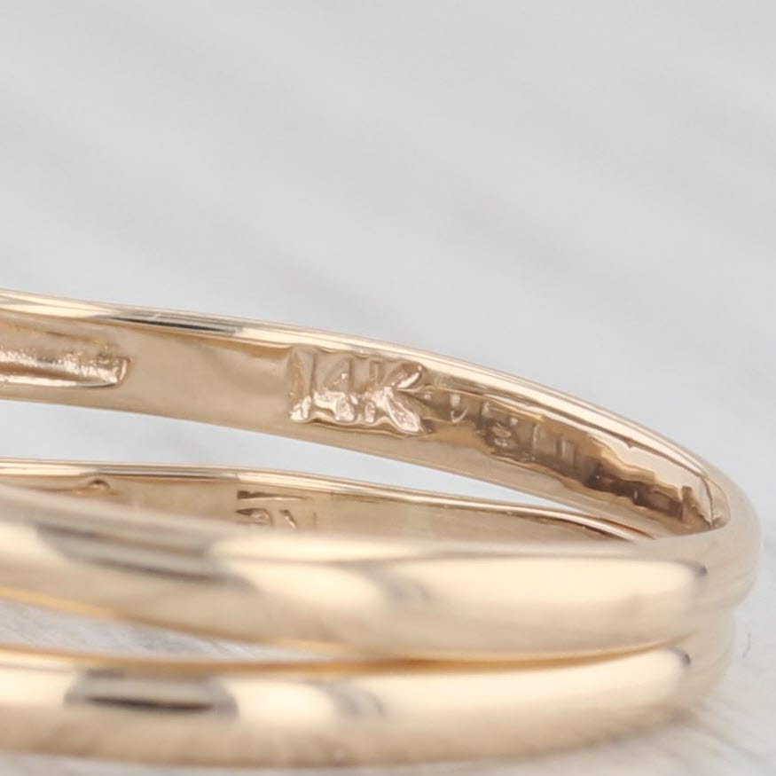 Light Gray 0.19ctw Vintage Diamond Engagement Ring Wedding Band Bridal Set 14k Gold Size 6