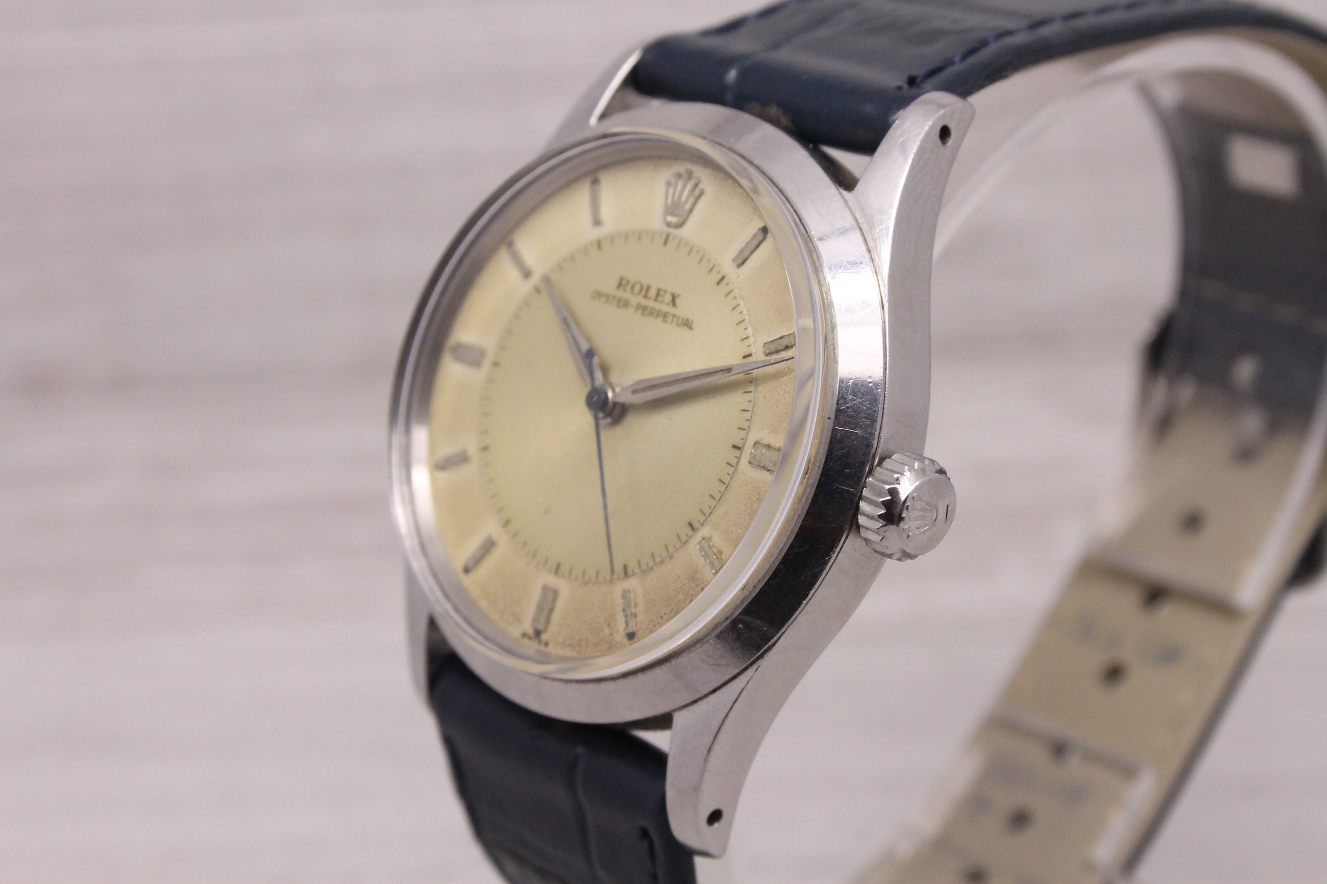 Dark Gray Vintage 1957 Rolex 6532 Oyster Perpetual Mens Automatic Watch 1030 ORIGINAL