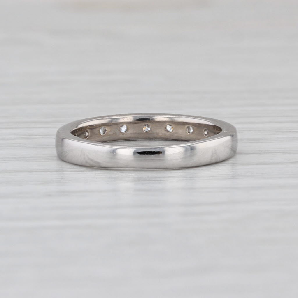0.30ctw Diamond Wedding Band 14k White Gold Size 4.75 Stackable Ring