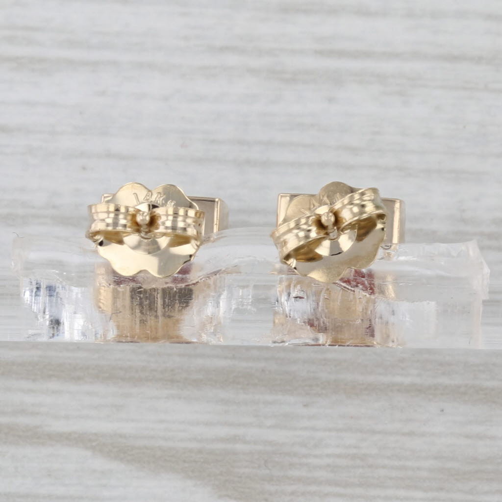 2.60ctw Garnet Stud Earrings 14k Yellow Gold Bezel Set Solitaire Square Studs