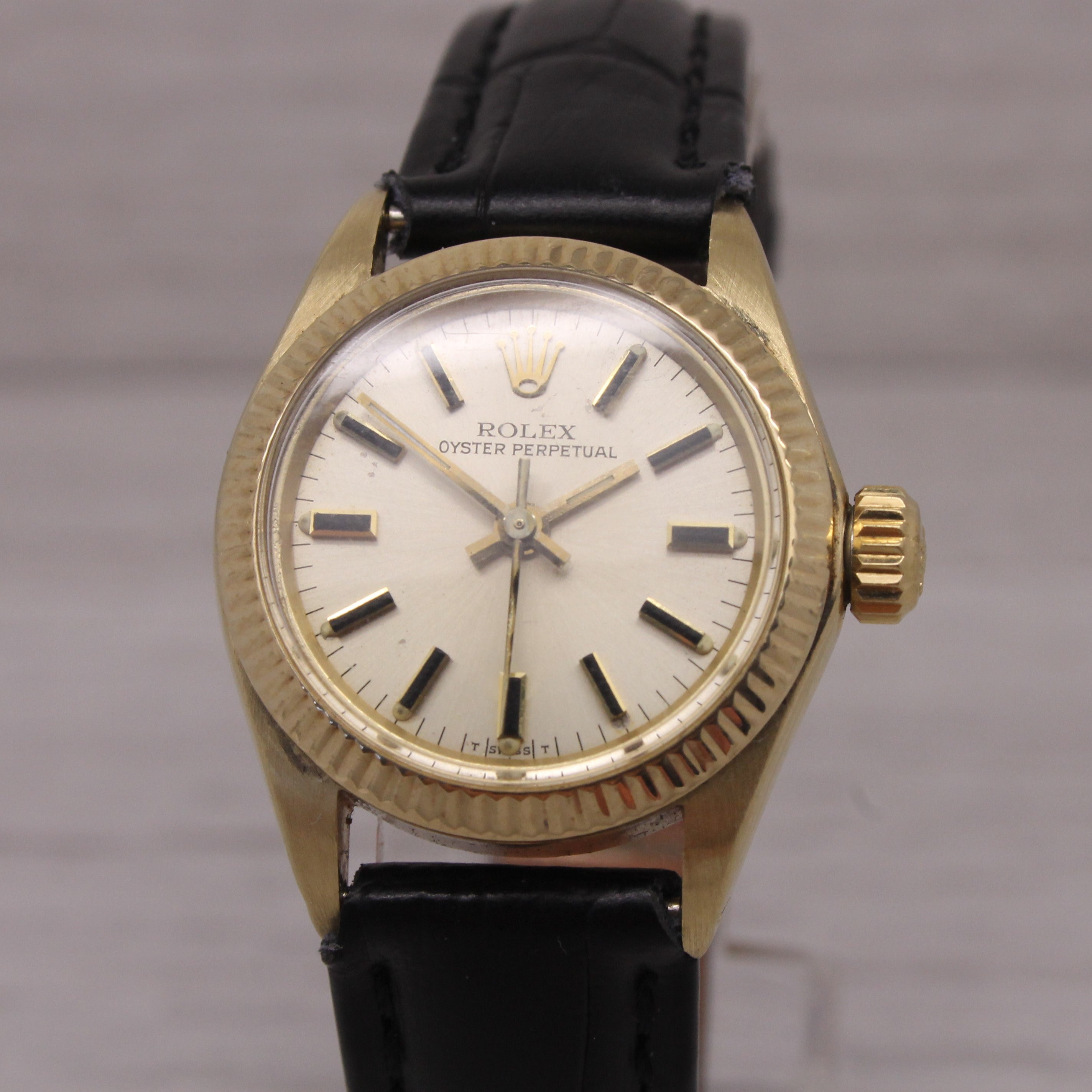 1980 Rolex Oyster Perpetual ref.6719 14k Solid Gold Ladies Automatic Watch 2 yr