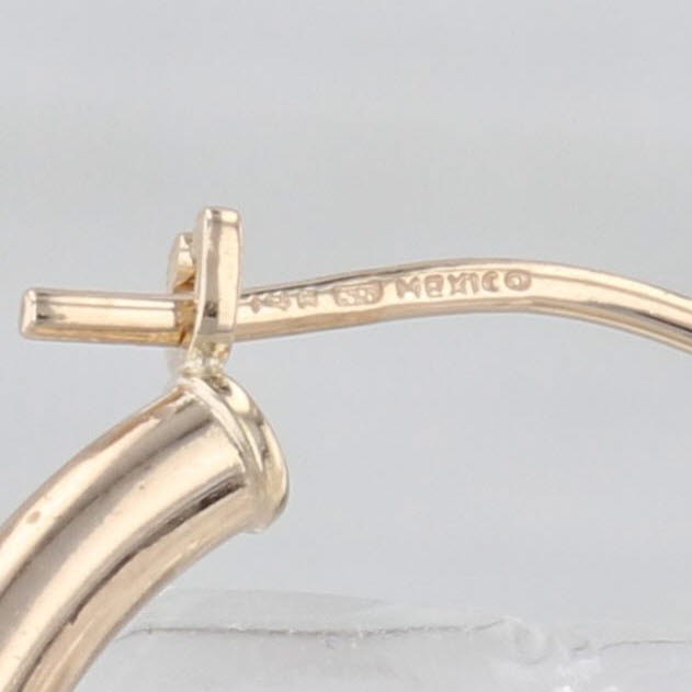 Hoop Earrings with changeable Amethyst Charms 14k Yellow Gold Round Hoops