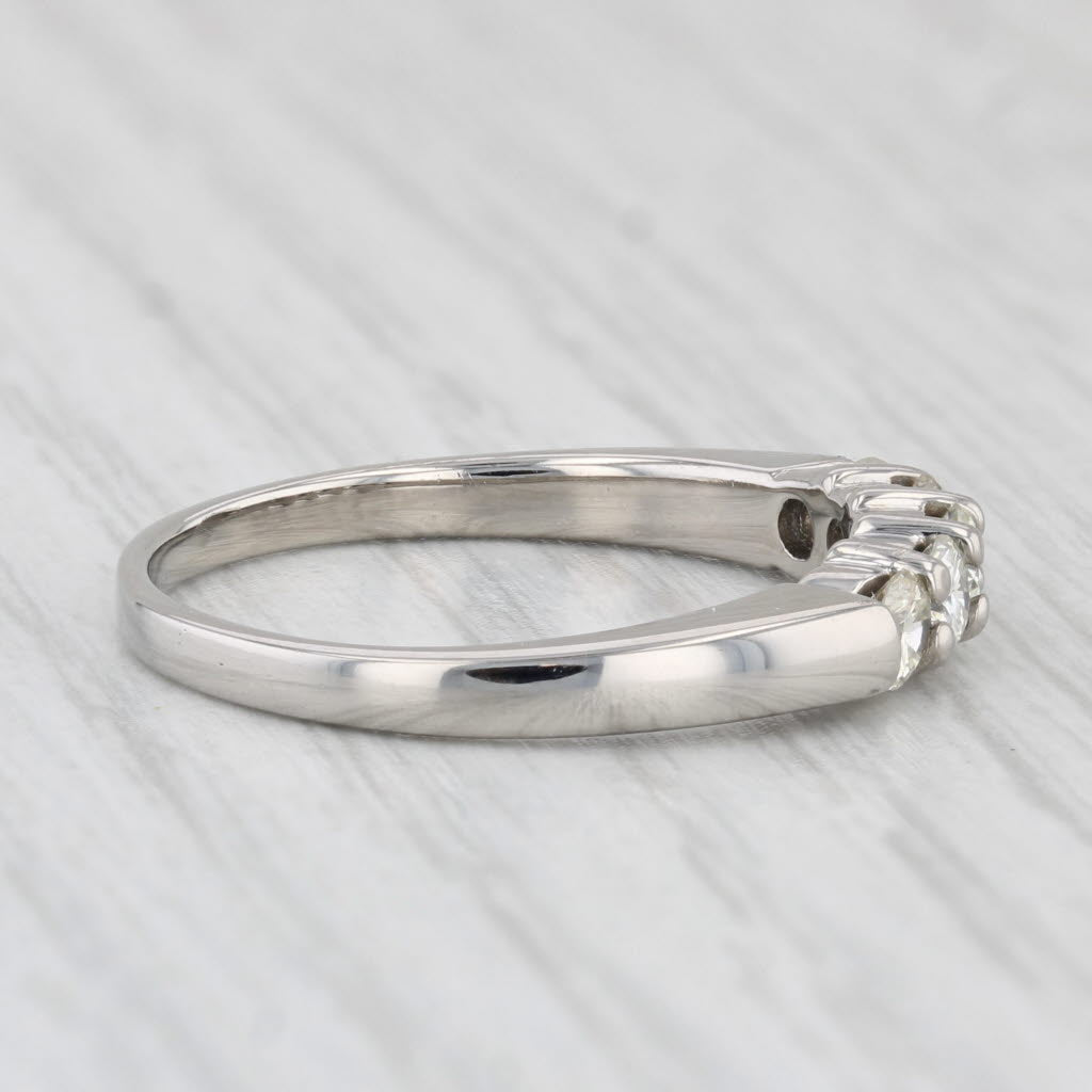 Light Gray 0.66ctw Diamond Ring 950 Palladium Size 9.5 Stackable Wedding Band